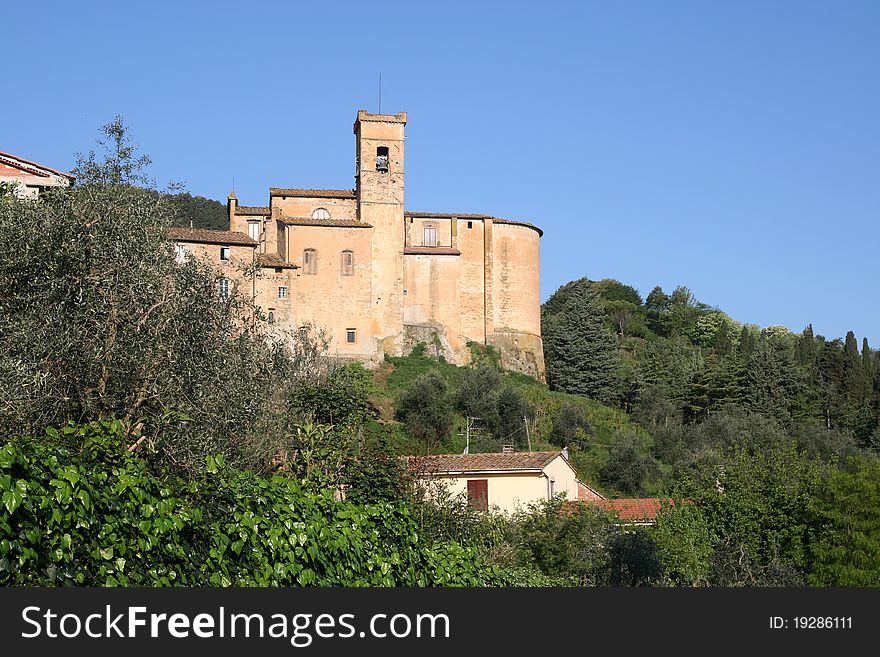 Old church in a green landscape. Old church in a green landscape