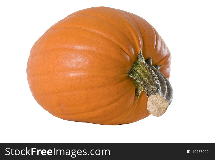 Low Angle shot of isolated Pumpkin. Low Angle shot of isolated Pumpkin