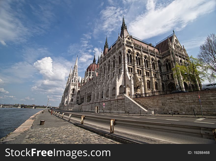 Hungarian parliament building in Budapest