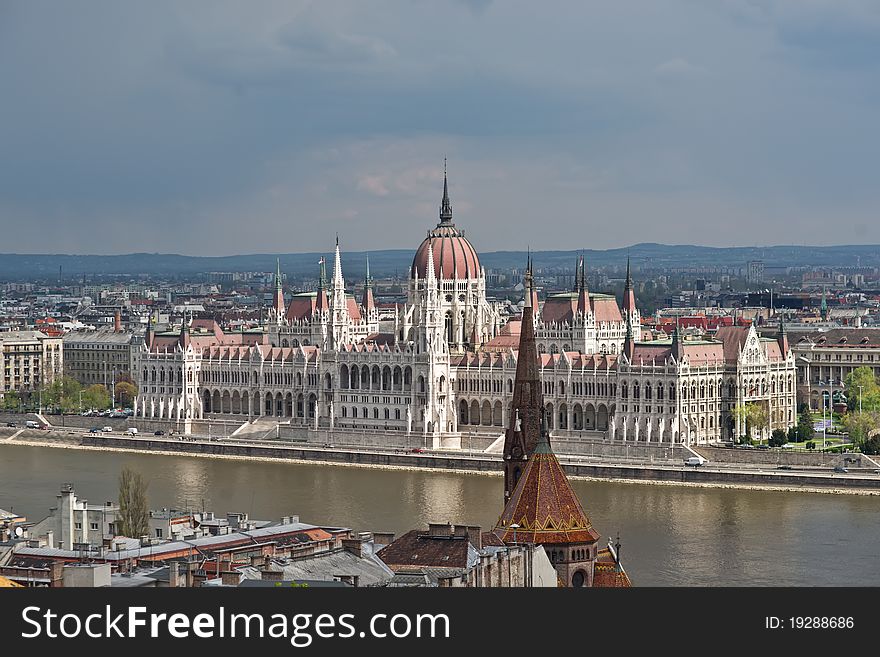 Hungarian parliament building in Budapest