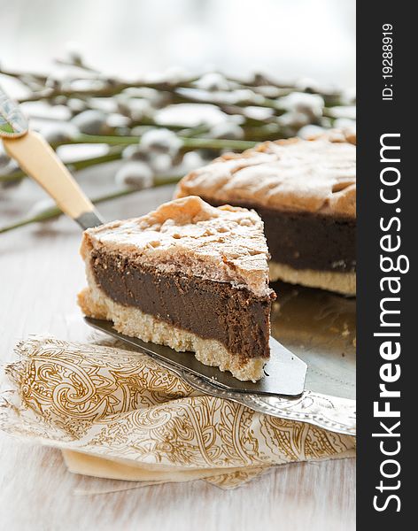 Sweet chocolate cake (or pie)