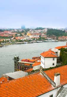 Landscape Of Douro River In Porto, Portugal Royalty Free Stock Photo