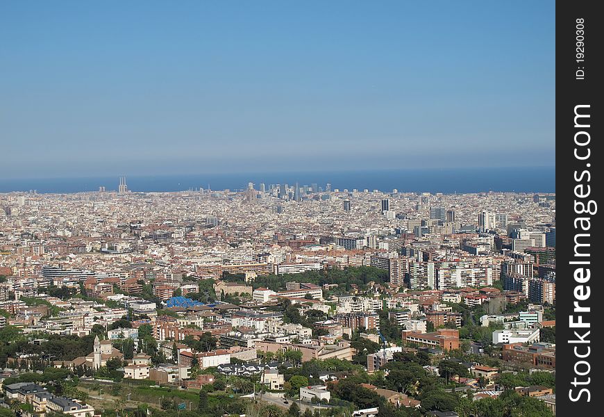 Aerial view of the city. Aerial view of the city