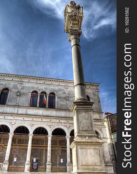 Great guard, Gran Guardia (padova), with obelisk. Great guard, Gran Guardia (padova), with obelisk