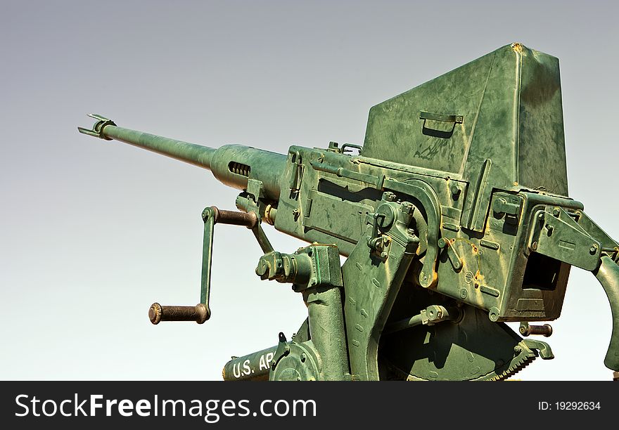 A retro anti aircraft gun