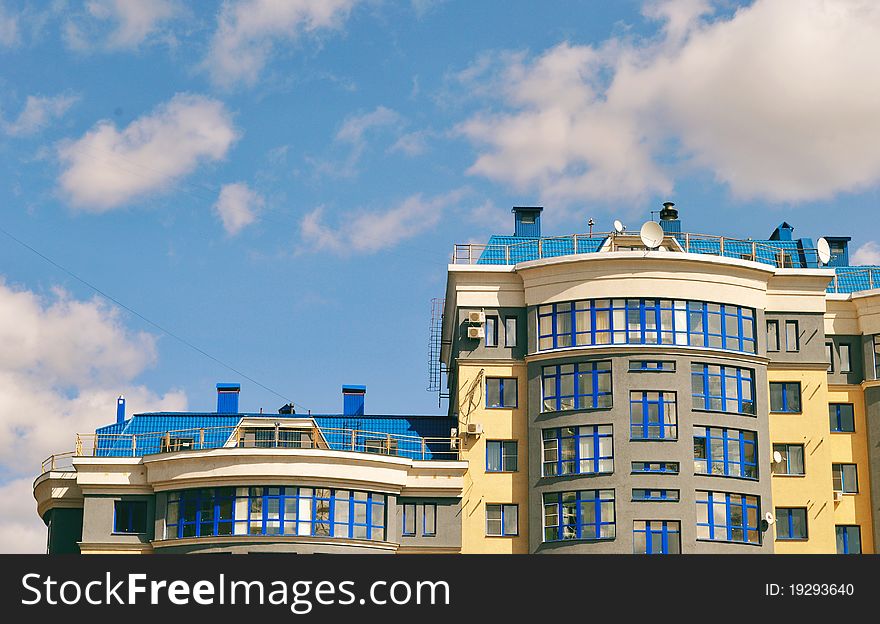 Modern building on the skyline