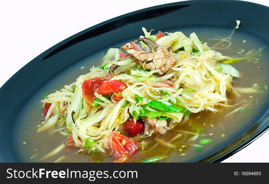 Papaya salad is food of thailand