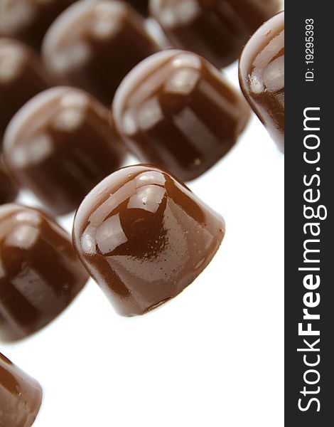 Close up of assorted gourmet chocolates