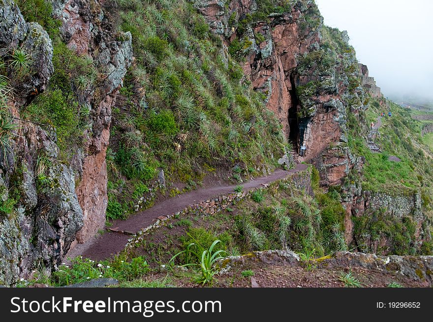 One shot of the Incas Trail, Pisac, Peru. One shot of the Incas Trail, Pisac, Peru