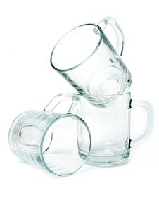 Three Empty Glass Mugs Stock Photography Three Empty Glass Mugs Stock Photography