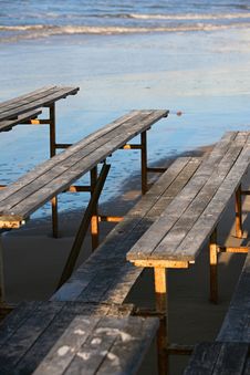 Wooden Benches Royalty Free Stock Photos