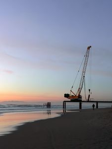 A Building Machinein The Coast Of Viareggio Royalty Free Stock Image A Building Machinein The Coast Of Viareggio Royalty Free Stock Image