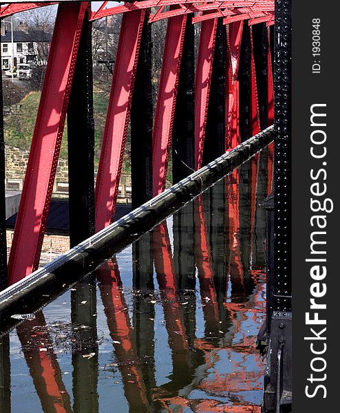 A close up of a bridge in Salford. A close up of a bridge in Salford