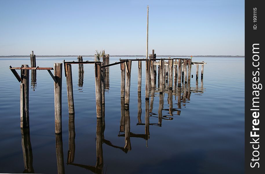 Remains projecting out of lake 2. Remains projecting out of lake 2