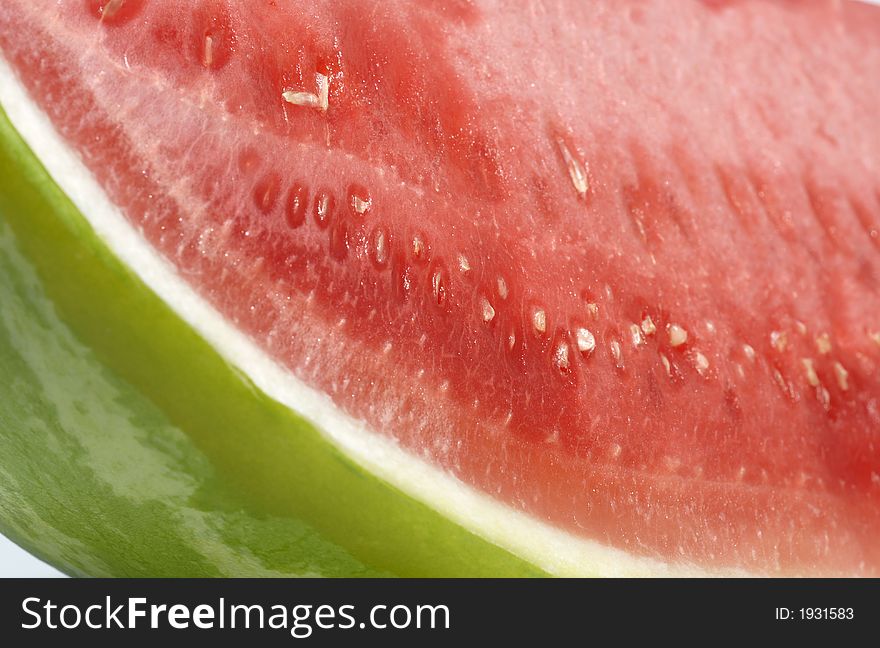 A close up shot of a juicy ripe melon