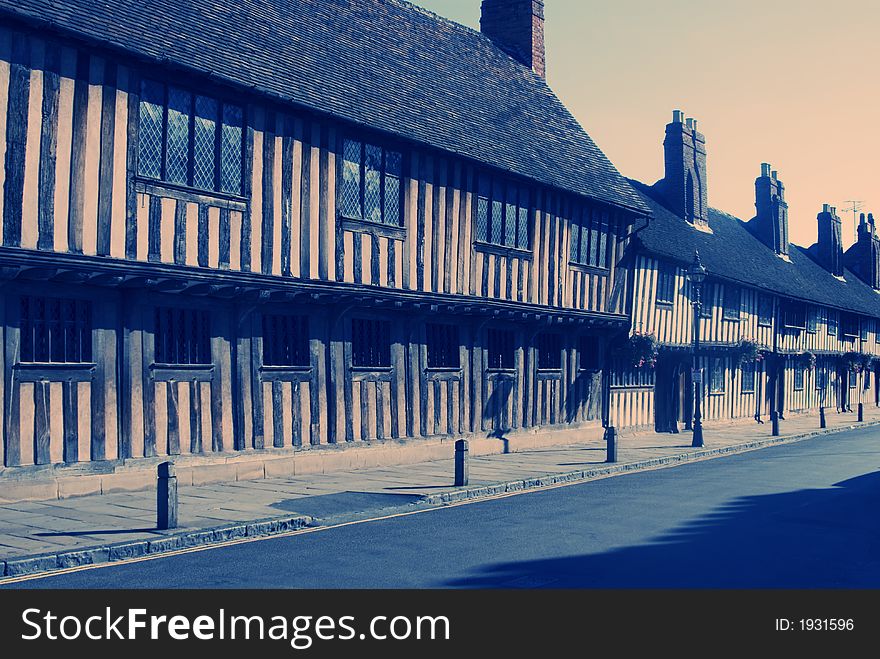 A quiet street in Stratforf Upon Avon, England
