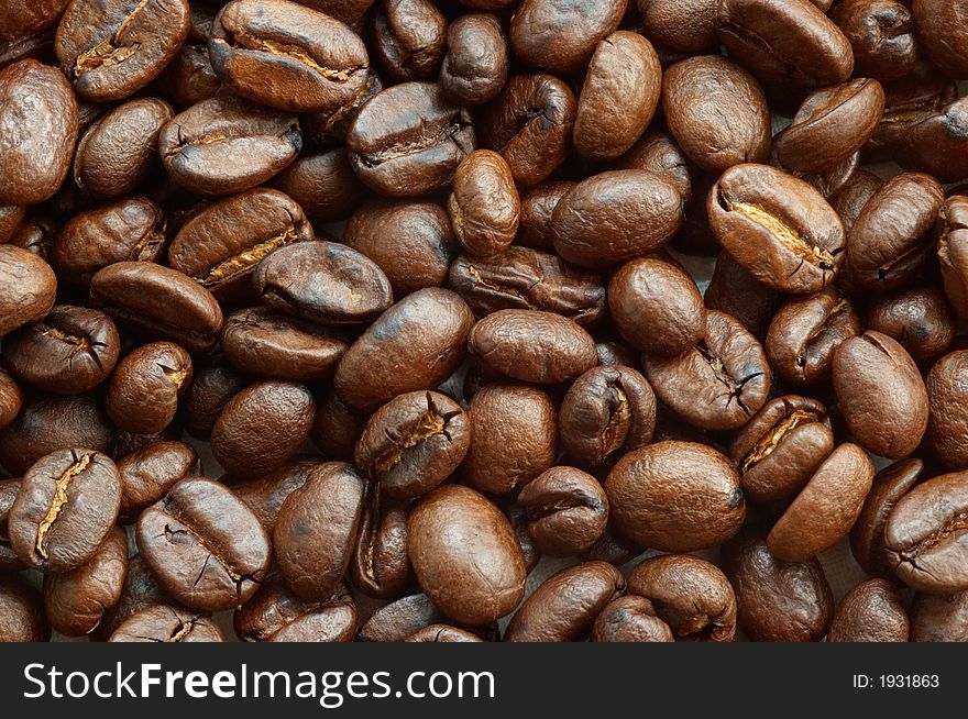 Coffee beans texture