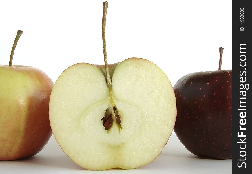 Apples at the light background. Apples at the light background