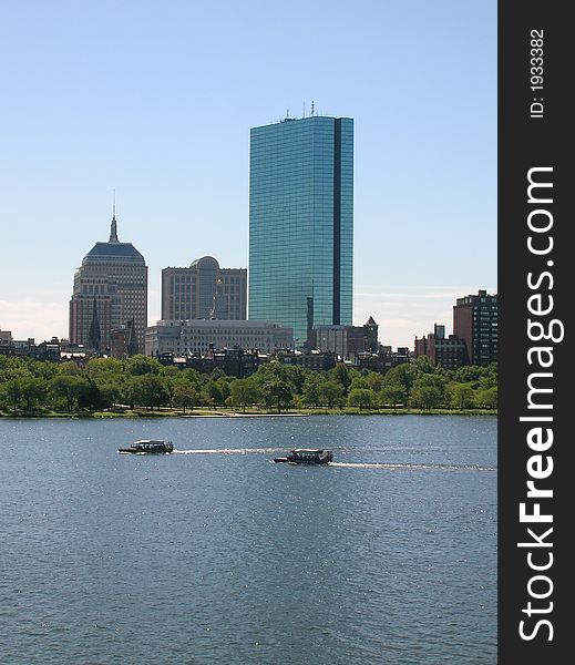 Duck Boats on the Charles River, Boston.