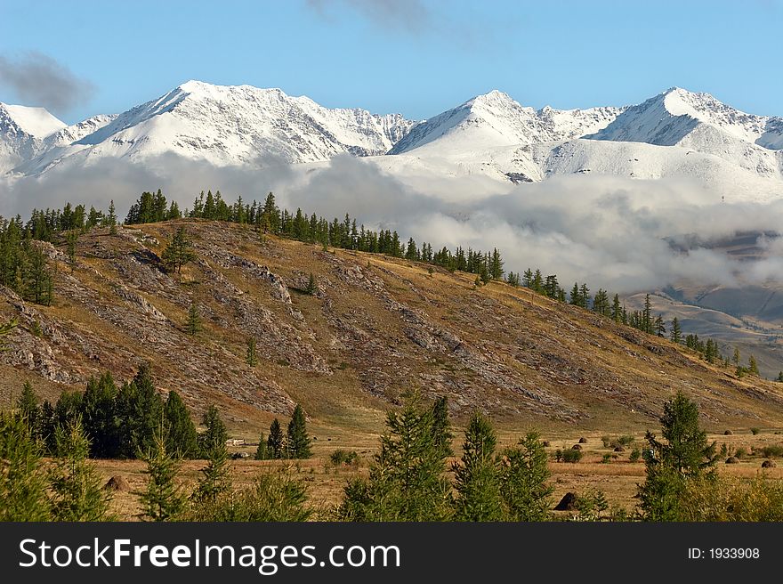 Mountains And Glacier.