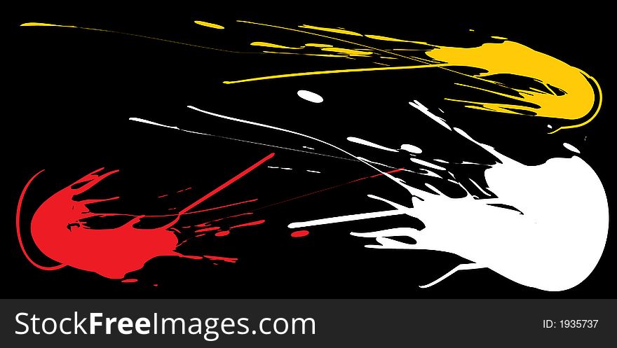 Vector splashes - size and color can be changed