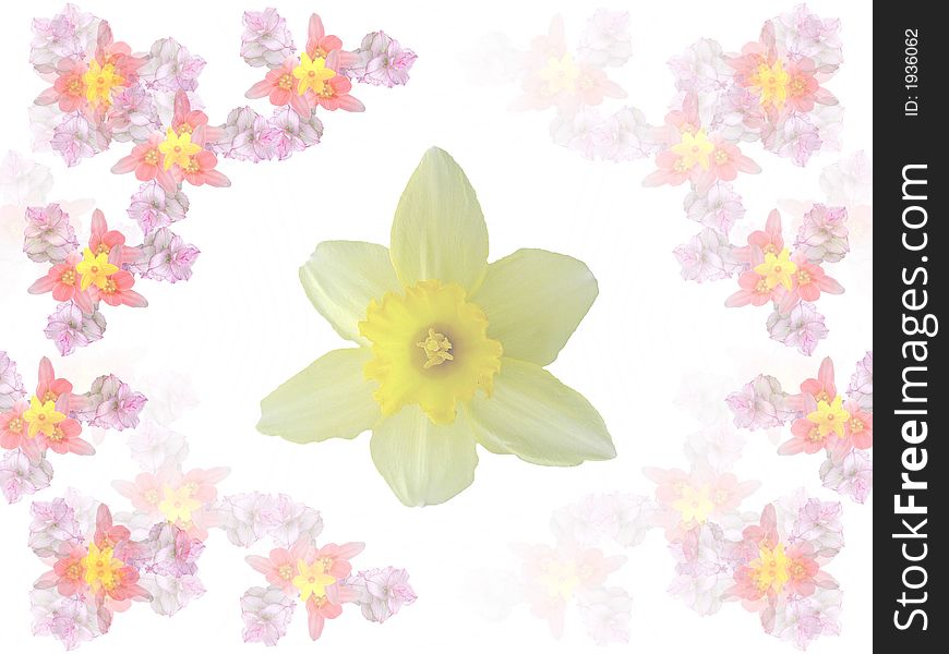Pale flower background with effects