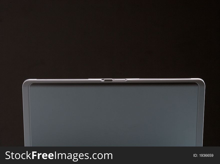 The back of a laptop  with clipping path included. The back of a laptop  with clipping path included