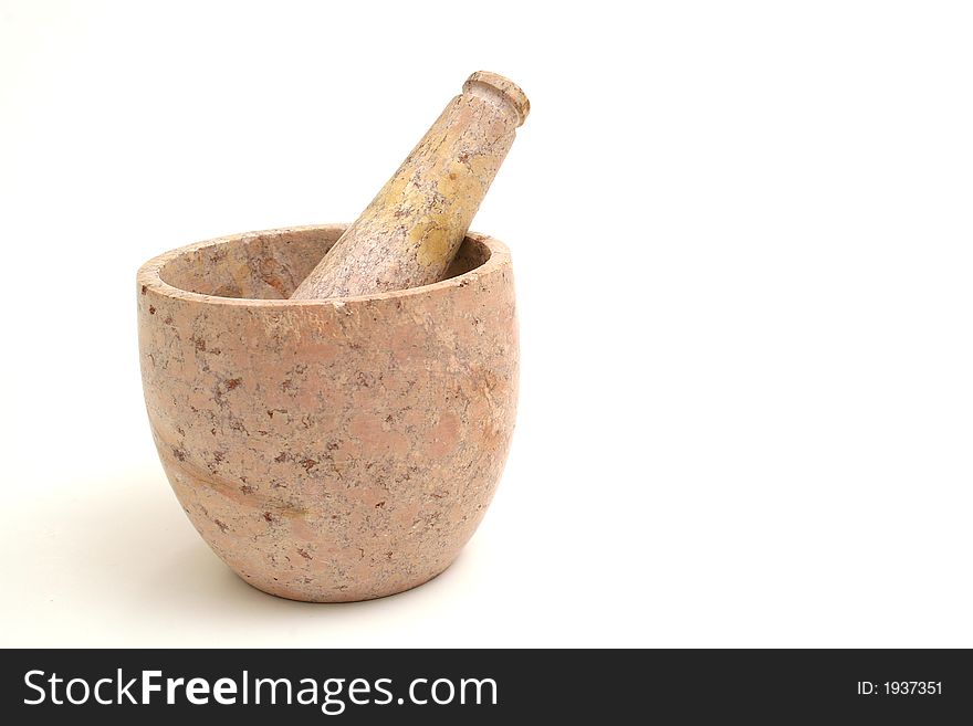 Shot of mortar and pestle