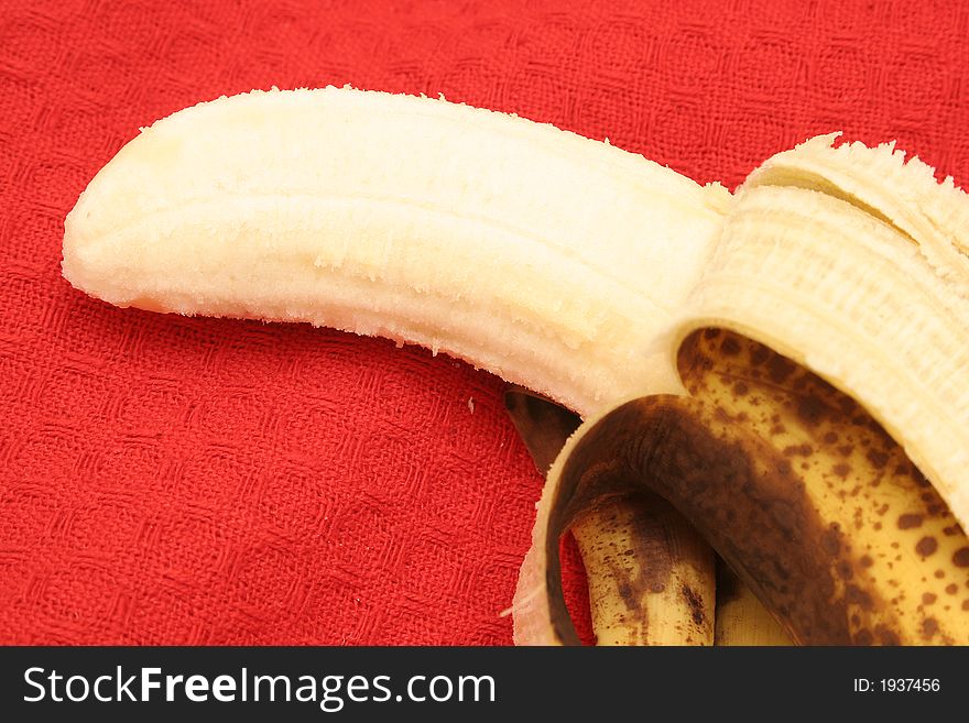 Old Banana On Red