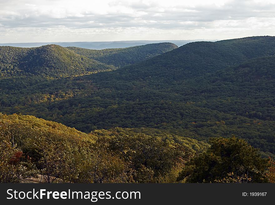 Scenic view from the top of Bear Mountain, New York. Scenic view from the top of Bear Mountain, New York