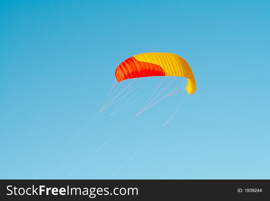 Red and yellow power kite