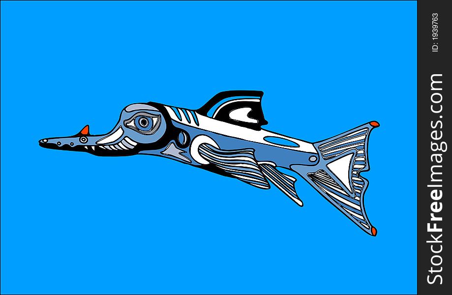 Air fish - the vector image of a fantastic fish