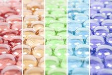 Background With Many Multicolored Glass Balls Stock Images