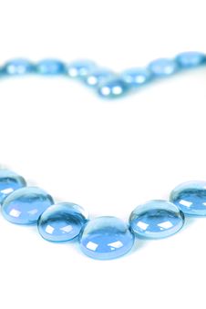 Blue Glass Balls Heart Shape Royalty Free Stock Photo Blue Glass Balls Heart Shape Royalty Free Stock Photo