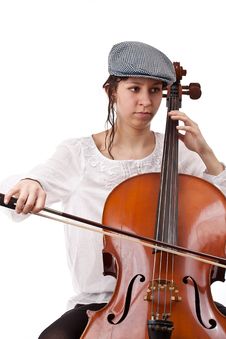 Girl Playing Cello Stock Photography Girl Playing Cello Stock Photography