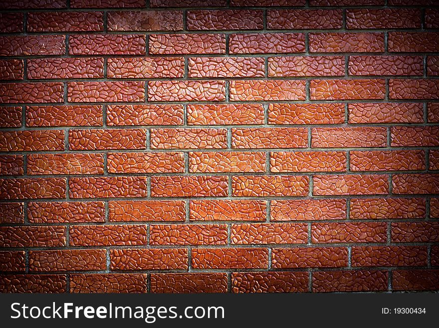 Patterned brick wall for background