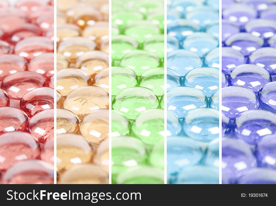 Abstract background with many multicolored glass balls
