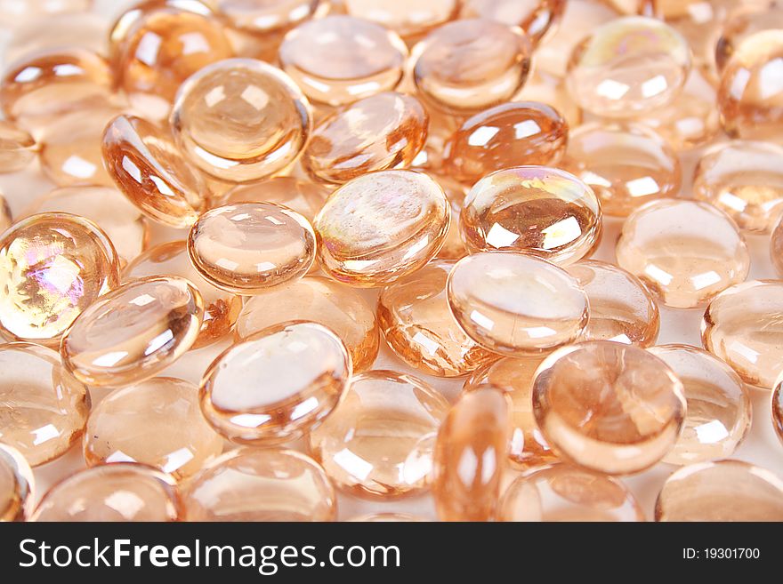 Abstract background with heap orange glass balls