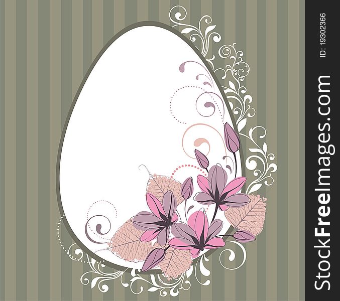 Stylized  frame with flowers