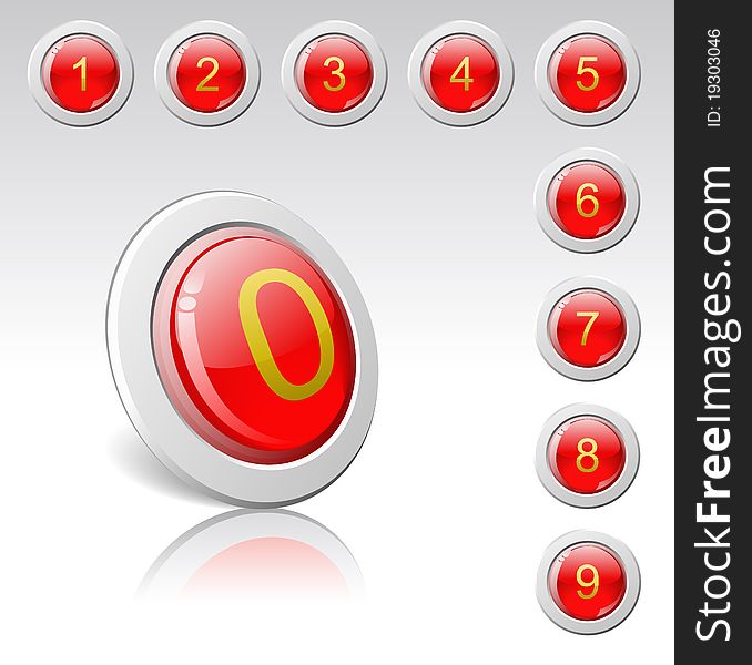 Buttons with numbers are shown in the picture. Buttons with numbers are shown in the picture.
