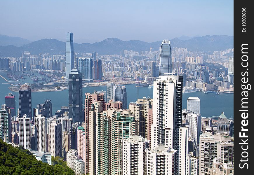 Hong Kong Skyline seen from Peak.