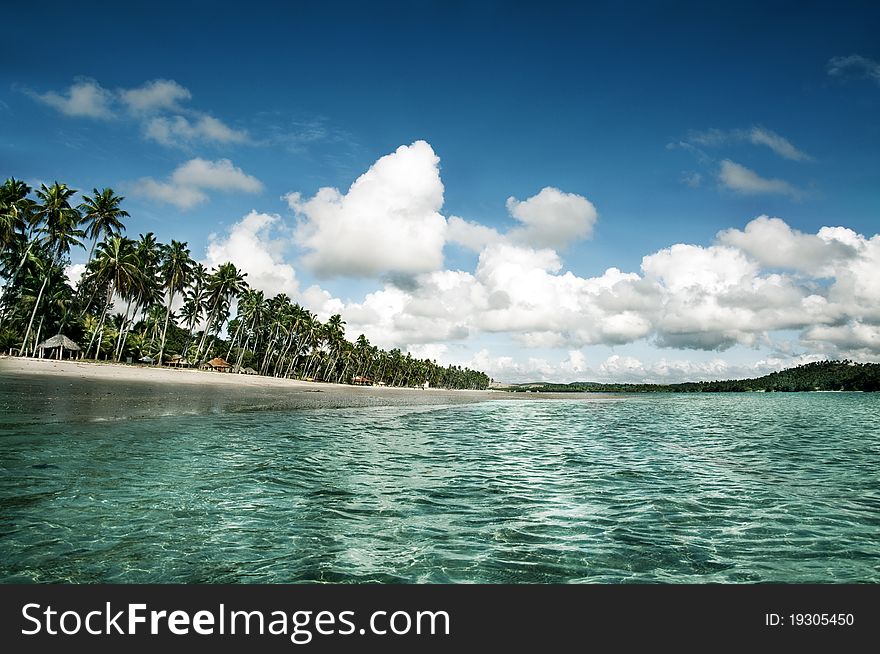 A beautiful Sea Color in a Tropical Beach