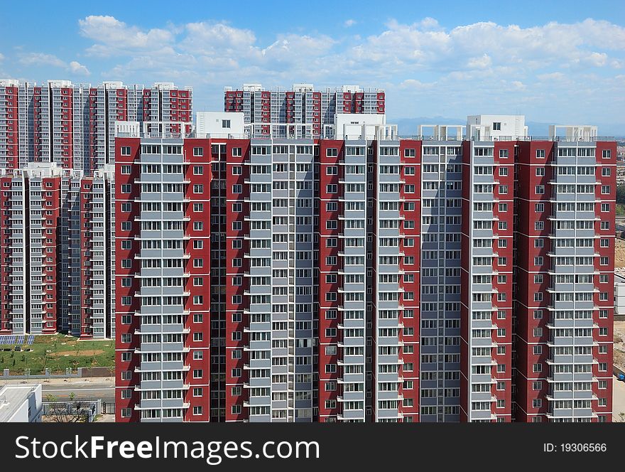 A Luxury residential area in Beijing, China. A Luxury residential area in Beijing, China.