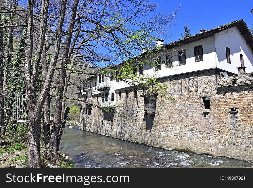 Dryanovo monastery in bulgaria on andaka river valley