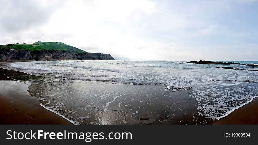 Zumaia Beach Panorama