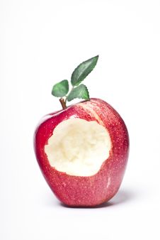 Bitten Red Apple Royalty Free Stock Photos Bitten Red Apple Royalty Free Stock Photos
