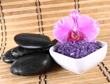 Spa Salt And Spa Stones Stock Photos