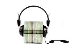 Cd With Headphones Clamped Stock Photos Cd With Headphones Clamped Stock Photos