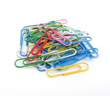 Colorful Paper Clips. Stock Photos