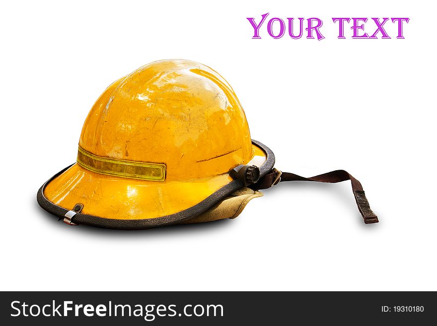 Firefighting helmet isolated on white background